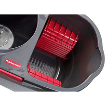 Load image into Gallery viewer, Rubbermaid Microfiber Flat Spin Mopping Floor Care System with Wringer Bucket (2104526), Red