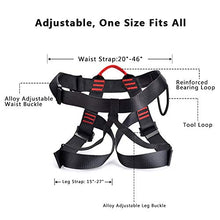 Load image into Gallery viewer, Weanas Thicken Climbing Harness, Protect Waist Safety Harness, Wider Half Body Harness for Mountaineering/Fire Rescuing/Rock Climbing/Rappelling/Tree Climbing