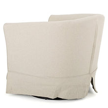 Load image into Gallery viewer, Christopher Knight Home Cecilia Swivel Chair with Loose Cover, Natural Fabric