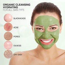 Load image into Gallery viewer, Organic Avocado Vegan Dead Sea Mud Mask Nourishing Hydration Deep Cleansing Relaxing & Hydrating Facial Treatment Blackhead Remover Smooth Skin Green Tea Natural Healing Clay Mask for Face & Body