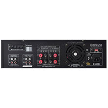 Load image into Gallery viewer, Home Audio Power Amplifier System - 300W 4 Channel Theater Power Stereo Sound Receiver Box Entertainment w/ USB, RCA, AUX, Mic w/ Echo, LED, Remote - For Speaker, iPhone, PA, Studio Use - Pyle PT390AU