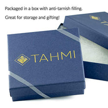 Load image into Gallery viewer, Simple Royal Blue Lapis Lazuli Real Gemstone 925 Sterling Silver Dangle Earrings Dainty Artistic Jewelry Gift Idea for Minimalist Women