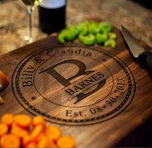 Load image into Gallery viewer, Personalized Cutting Board, USA Handmade Cutting Board - Personalized Gifts - Wedding Gifts for the Couple, Christmas Gifts, Gift for Parents