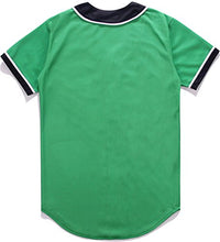 Load image into Gallery viewer, PIZOFF Short Sleeve Arc Bottom 3D Funny THC Print Baseball Jersey Shirt Y1724-14-XL Green