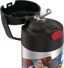 Load image into Gallery viewer, THERMOS FUNTAINER 12 Ounce Stainless Steel Vacuum Insulated Kids Straw Bottle, Glitter Pink