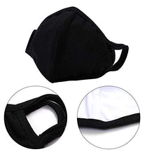 Load image into Gallery viewer, Cooraby 9 Pack Cotton Mouth Mask Anti-Dust Face Mouth Cover Black Face Mouth Masks for Teens Women Men (9)