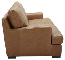 Load image into Gallery viewer, Amazon Brand – Stone & Beam Lauren Genuine Leather Down-Filled Oversized Sofa Couch, 89"W, Cognac