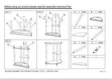 Load image into Gallery viewer, Frenchi Furniture Cherry 3-Tier Crescent ,Half Moon ,Hall / Console Table/End Table