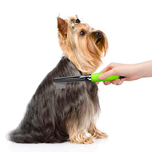 Load image into Gallery viewer, CONAIRPRO dog & cat Pet brush for Flea and Tick Removal, 1/2" Stainless Steel Comb with Memory Grip Handle