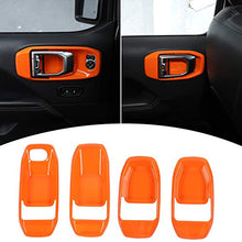 Load image into Gallery viewer, RT-TCZ Car Door Handle Bowl Cover Decor Trim JL Accessories for Jeep Wrangler 2018-2020 JL 4-Door (Orange)