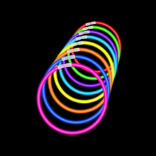 Load image into Gallery viewer, 300 Pack Glow Sticks with 100 22” Necklaces + 200 8” Bracelets Connector Included; Glow in The Dark Halloween Party Bulk Supplies, Neon Light Up Accessories for 4th of July & Independent Day