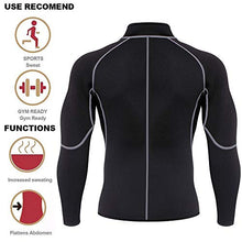 Load image into Gallery viewer, Men Sweat Neoprene Weight Loss Sauna Suit Workout Shirt Body Shaper Fitness Jacket Gym Top Clothes Shapewear Long Sleeve (Black, M)