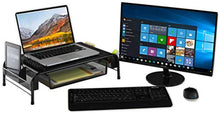 Load image into Gallery viewer, SimpleHouseware Metal Desk Monitor Stand Riser with Organizer Drawer