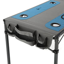 Load image into Gallery viewer, ARROWHEAD OUTDOOR 51” Heavy-Duty Portable Folding Table, 8 Cup Holders, Integrated Cooler, 2 Side Storage Pouches, No Sag Surface, Carrying Case, Steel Frame, High-Grade 600D Canvas, USA-Based Support
