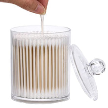 Load image into Gallery viewer, Tbestmax 15-Ounce Qtip Holder Dispenser Bathroom Containers Apothecary Jar for Cotton Ball Swab Pad Storage (4 Pack)