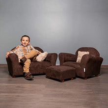 Load image into Gallery viewer, Keet Plush Childrens Set, Sofa, Chair and Ottoman, Brown