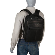 Load image into Gallery viewer, Kenneth Cole Reaction Manhattan Commuter Slim Backpack 16" Laptop Computer & Tablet Travel, Business, Work, School Bookbag, Black, Colombian Leather