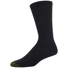 Load image into Gallery viewer, Gold Toe Men's Big and Tall 656s Cotton Crew Athletic Sock Multipairs, Black and White