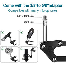 Load image into Gallery viewer, Microphone Boom Arm Stand, VeGue Adjustable Suspension Scissor Mic Stand with 3/8" to 5/8" Adapter, Pop Filter, Mic Clip, Heavy Duty Desk Clamp for Blue Yeti Nano Snowball Ice and Other Mics(VA10)