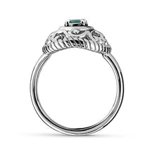 Load image into Gallery viewer, Carolyn Pollack Sterling Silver Green Emerald Gemstone May Birthstone Ring Size 7