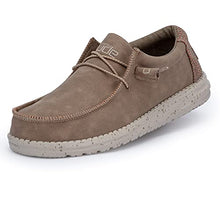 Load image into Gallery viewer, Hey Dude Men's Wally Recycled Leather Nut Size 11 | Men’s Shoes | Men's Lace Up Loafers | Comfortable & Light-Weight