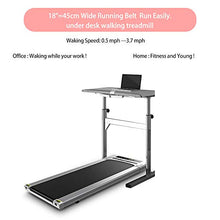 Load image into Gallery viewer, RHYTHM FUN Treadmill Under Desk Treadmill Folding Portable Walking Treadmill with Wide Tread Belt Super Slim Mini Quiet Slow Running Treadmill with Smart Remote and Workout App for Home and Office