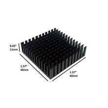 Load image into Gallery viewer, Easycargo 40mm Heatsink Kit 40x40x11mm + 3M 8810 Thermal Conductive Adhesive Tape, Cooler Heat Sink for Cooling 3D Printer, TEC1-12706 Thermoelectric Peltier 40mmx40mmx11mm (Black, 4)