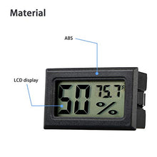 Load image into Gallery viewer, Veanic 4-Pack Mini Digital Electronic Temperature Humidity Meters Gauge Indoor Thermometer Hygrometer LCD Display Fahrenheit (℉) for Humidors, Greenhouse, Garden, Cellar, Fridge, Closet