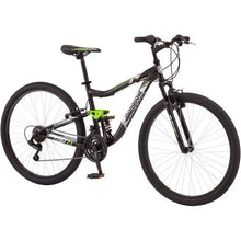 Load image into Gallery viewer, Mongoose 27.5" R4054WMC Ledge 2.1 Men's Bike for a Path, Trail & Mountains,Black, Aluminum Full Suspension Frame, Twist Shifters Through 21 Speeds
