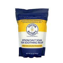 Load image into Gallery viewer, Doctor Butler’s Epsom Salt Soak – Sitz Bath Salts for Hemorrhoids Relief for Men and Women, Soothes and Provides Natural Pain Relief Associated with Hemorrhoids (32 oz)