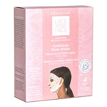 Load image into Gallery viewer, LACE YOUR FACE Patented Compression Facial Mask, AS SEEN ON SHARK TANK, Reusable Biodegradable Cotton Anti Aging Skin Care, Hydrating Rose Water, 4 pack