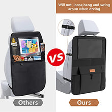 Load image into Gallery viewer, Smart eLf Car Seat Protector + Backseat Car Organizer Kick Mat, Large & Waterproof 600D Fabric Child Auto CarSeat Protectors Saver for Baby Sit with Storage Pockets for Leather and Fabric Car Seat