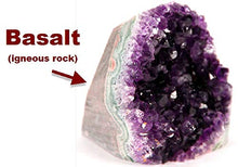 Load image into Gallery viewer, SUPERIOR Amethyst Cluster - 1 lb to 1.5 lbs - Uruguayan Amethyst Crystals. Includes a Bonus 3 inch Selenite Wand in a Velvet Bag