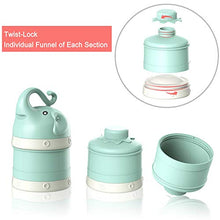 Load image into Gallery viewer, 1.ORIY Baby Milk Powder Formula Dispenser,Large Capacity,Non-Spill Twist-Lock Stackable Milk Powder Formula Container and Snack Storage for Travel,Powder Leakage Free,BPA Free,3 Compartment,Green