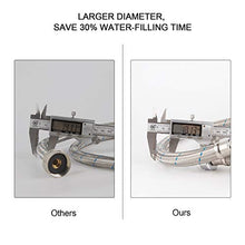 Load image into Gallery viewer, Stainless Steel Washing Machine Hoses 6ft, Burst Proof Hot and Cold Inlet Washer Hose with 90 Degree Elbow (2Pack)