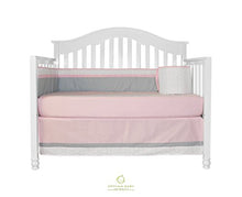Load image into Gallery viewer, GEENNY OptimaBaby Pink Grey Elephant 6 Piece Baby Girl Nursery Crib Bedding Set