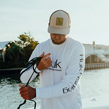 Load image into Gallery viewer, Huk Men's Icon X Long Sleeve Fishing Shirt with Sun Protection, White, Medium