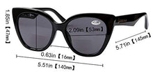 Load image into Gallery viewer, SOOLALA Designer Bifocal Reading Glasses Cat Eye Sunglasses Readers, 2mix, 2.0