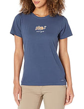 Load image into Gallery viewer, Life is Good Womens Vintage Crusher Graphic T-Shirt, Darkest Blue, Small