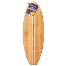 Load image into Gallery viewer, Totally Bamboo surfboard cutting board, 23x7.5 Inches