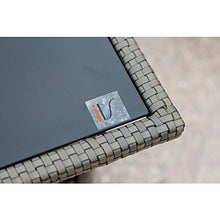 Load image into Gallery viewer, IDS Home 4 Piece Brown Pattio Furniture Wicker Conversation Set, Loveseat & 2 Cushion Chairs, Glass Coffee Table for Garden Lawn Poolside Backyard