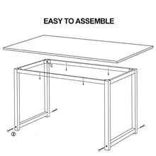 Load image into Gallery viewer, Coleshome Computer Desk 47 inch Modern Sturdy Office Desk Study Writing Desk for Home Office,Teak