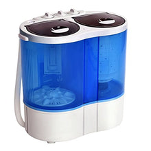Load image into Gallery viewer, Giantex 16lbs Portable Mini Washing Machine Gravity Drain Compact Twin Tub Washer Spinner, Ideal for Dorms, Apartments, RVs, Camping