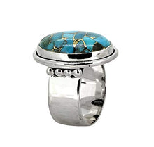 Load image into Gallery viewer, YoTreasure Blue Copper Turquoise Solid Sterling Silver Gemstone Ring