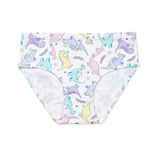 Load image into Gallery viewer, Lucky & Me 100% Cotton Girls Underwear, Briefs Style, Gracie 7 Pack, Dinorama, Size 9-10 Years