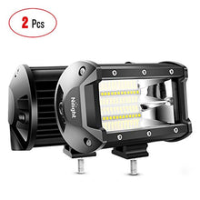 Load image into Gallery viewer, Nilight 18001F-B 2PCS 5Inch 72W Double Row Flood Bar 10800Lumens Driving Fog Led Off Road Lights for Trucks Jeep ATV UTV SUV Boat Marine,2 Years Warranty