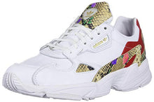 Load image into Gallery viewer, adidas Originals Women's Falcon Sneaker, White/Scarlet/Gold Metallic, 11