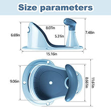 Load image into Gallery viewer, Baby Bath Seat for Sit up Bathing, Bath Seat for Baby Boy Girl, Infant Portable Baby Bathtub Seat, Baby Bath Chair with Secure Suction Cups for 6-18 Months TOPMINO Dark Blue