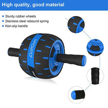 Load image into Gallery viewer, Abs Wheel Roller for Abs Exercise Workout Fitness -Ab Wheel Roller with Resistance Band and Jump Rope -Perfect Home Gym Equipment for Men Women Abdominal Exercise-Blue