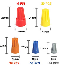 Load image into Gallery viewer, Bates- Wire Nuts, Wire Nuts Assortment,150 pcs, Electrical Wire Connectors, Wire Nut, Wire Caps, Wire Connectors Twist, Electrical Wire Nuts, Wire Caps Electrical, Electrical Caps for Wires